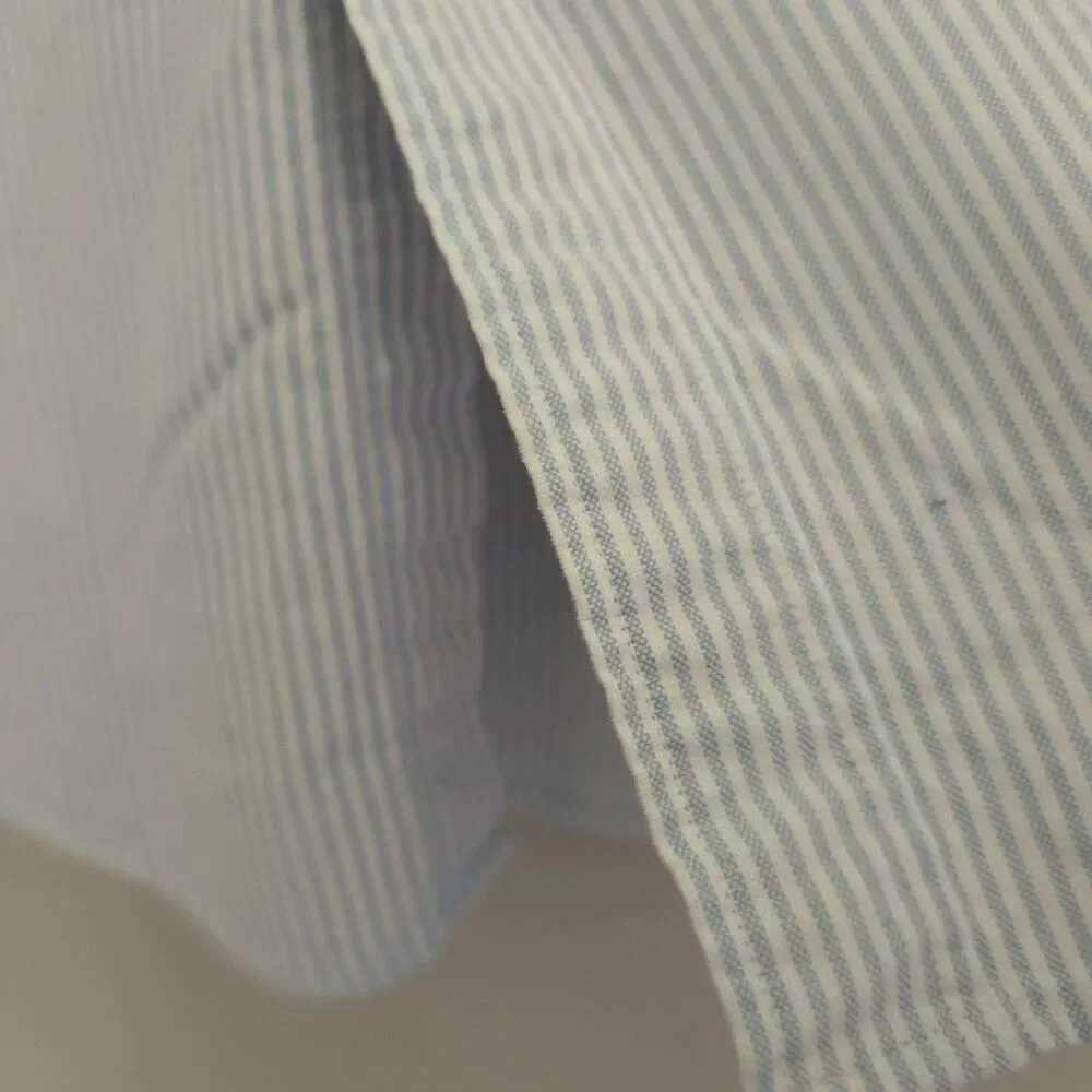 J Crew Flex Oxford Shirt NEW Mens L Slim Blue Stripe $89 Coastal Career Vacation